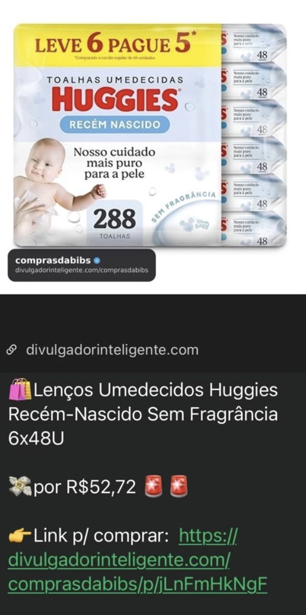 Print de oferta do grupo
